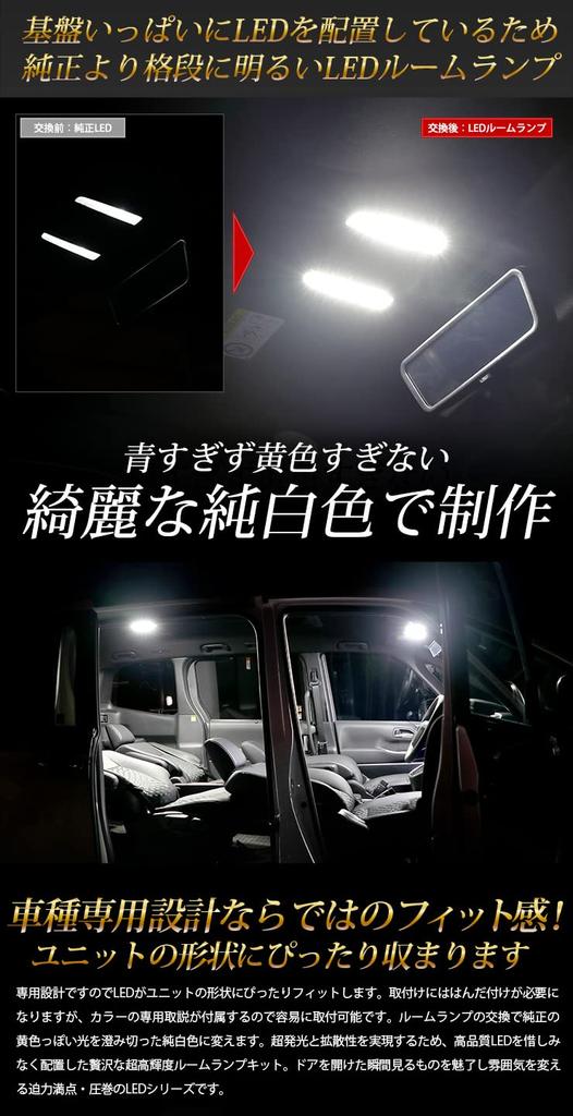 YOURS 90 Series Voxy Noah Front Center LED Room Lamp Unit (LED Only) - Custom Interior Lighting for Custom Fit, Parts, and Accessories (y405-010 [2] M