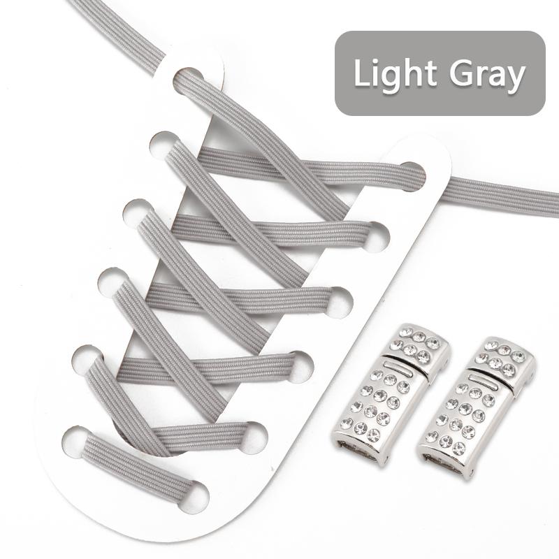 Elastic Laces Sneakers Luxury Diamond Magnetic Lock Shoelaces Without ties Kids Adult No Tie Shoe laces 8MM Width Flats Shoelace