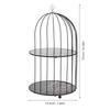 Sturdy Metal Cake Stand Bowl Birdcage Design Dessert Table Centerpiece Cupcake Tower Pastry Stand Fruit Display Rack Farmhouse