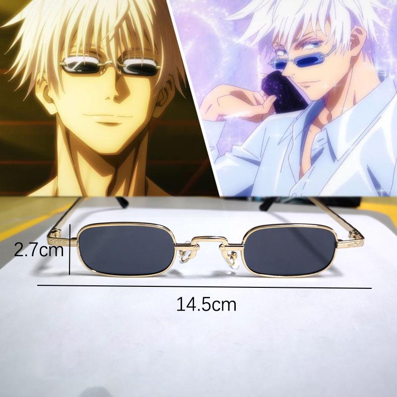 Anime Jujutsu Kaisen Gojo Satoru Same Eye Mask Glasses Cosplay Accessories Black PU Eye Patch For Men Gift Prop Accessories