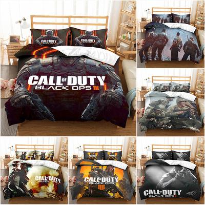 Hochwertiges Call Duty Spielmuster Bedrucktes Bettbezug-Set Mit Kissenbezügen Bettwäsche-Set 3D Bettwäsche-Set Für Schlafzimmer-Dekoration