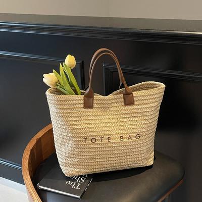 New Senmeng Summer Vacation Beach Travel Out Large-capacity Tote Bag Women's Straw Handbag