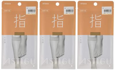 ASTIGU Pod 3 Nude M [Atsugi] [Prsty na nohách] Pančuchy, 5-prstové, nad kolená, <Sada párov> Dámske, Béžové,