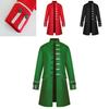 Medieval Renaissance Men Steampunk Jacket Gothic Retro Uniform Windbreaker Coat