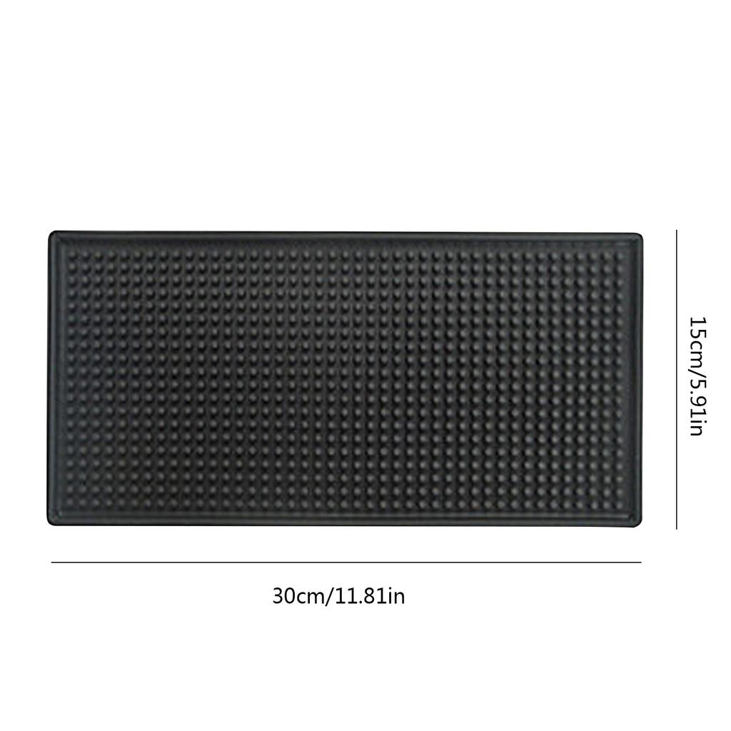 Bar Mat Rubber Coffee Bar Mats Anti-slip PVC Cup Mat Waterproof Heat Resistant Drain Mat for Bar Cafe Barista Cocktail Bartender Cup Holders 5