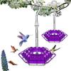 New Plastic Hex Hanging Hummingbird Feeder Handmade Bird Feeder For Outdoor Garden Yard Decoration Gift For Bird Lovers 4 Colors