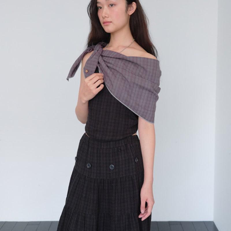 muwm Flare Banding Pants & Modular Shawl (Gray)