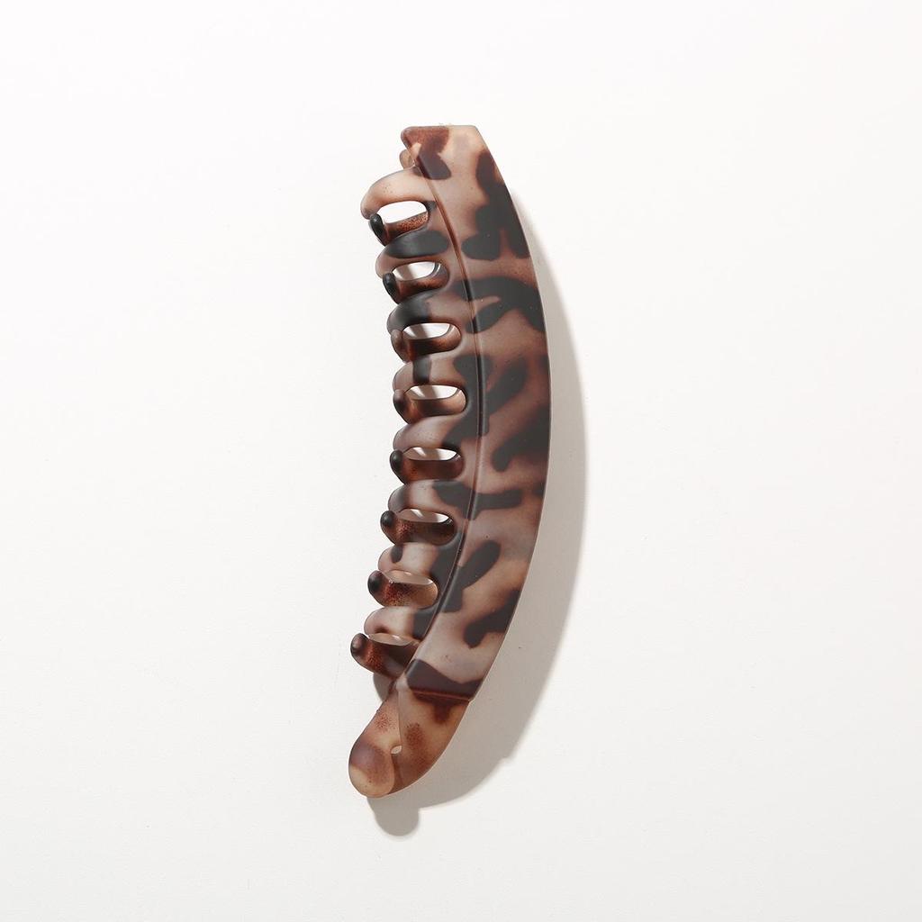 Große Mattierte Minimalistische Bananenklemme für Dickes Haar - Rutschfeste Vertikale Pferdeschwanzklemme, Damen-Haaraccessoire