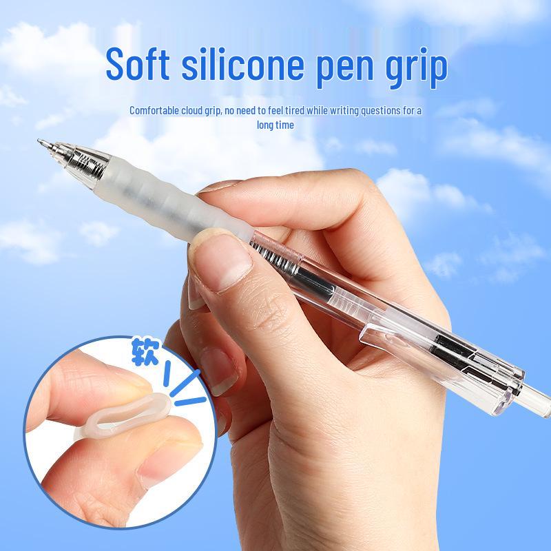 Click Neutral Ballpoint Pen Set - Black & Red, Student Special with Soft Grip and Quick-Drying Ink for Smooth Writing