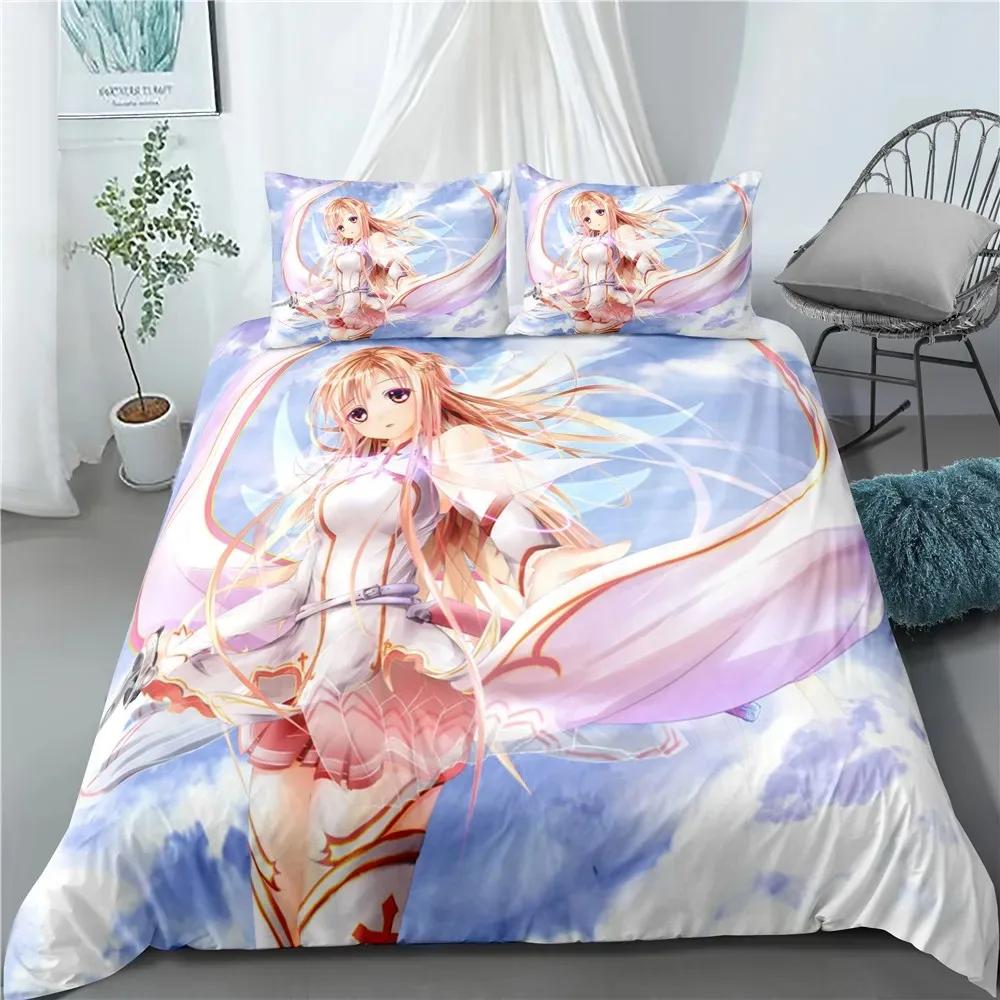 New Anime Sword Art Online 3D Bed Linen Duvet Covers Home Textile Kids Comforter Bedding Sets Bed Set Home Decor With Pillowcase