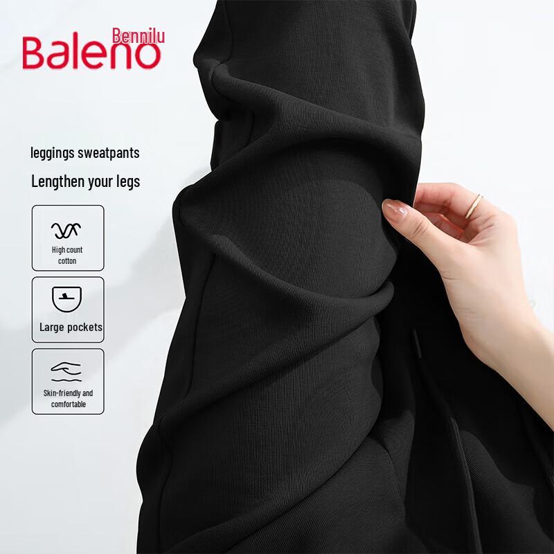 

Baleno Women s Milk Silk High-Waist Cuffed Jogger Pants S