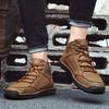 Pantofi de agrement retro pentru bărbați, lucrați manual, mărime mare, pantofi casual, piele, cauciuc, pantofi casual lucrați manual, cizme de iarnă