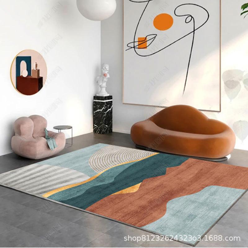 

Nordic Geometric Carpet: Modern Living Room Sofa & Bedside Blanket 80x120 cm