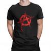 Vintage Anarchy Anarchist Printed Loose TShirts Unique Men Crew Neck T Shirt Short Sleeve Anarchy Symbol Personalized Clothing
