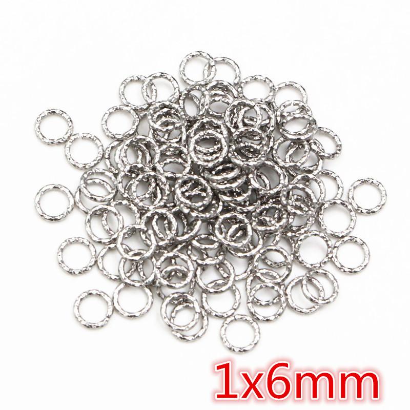 

50pcs Stainless Steel 1/1.2mm thick 6 8 10 12 14mm Twist Open Jump Rings for DIY Jewelry Making Findings for Earrings Necklace