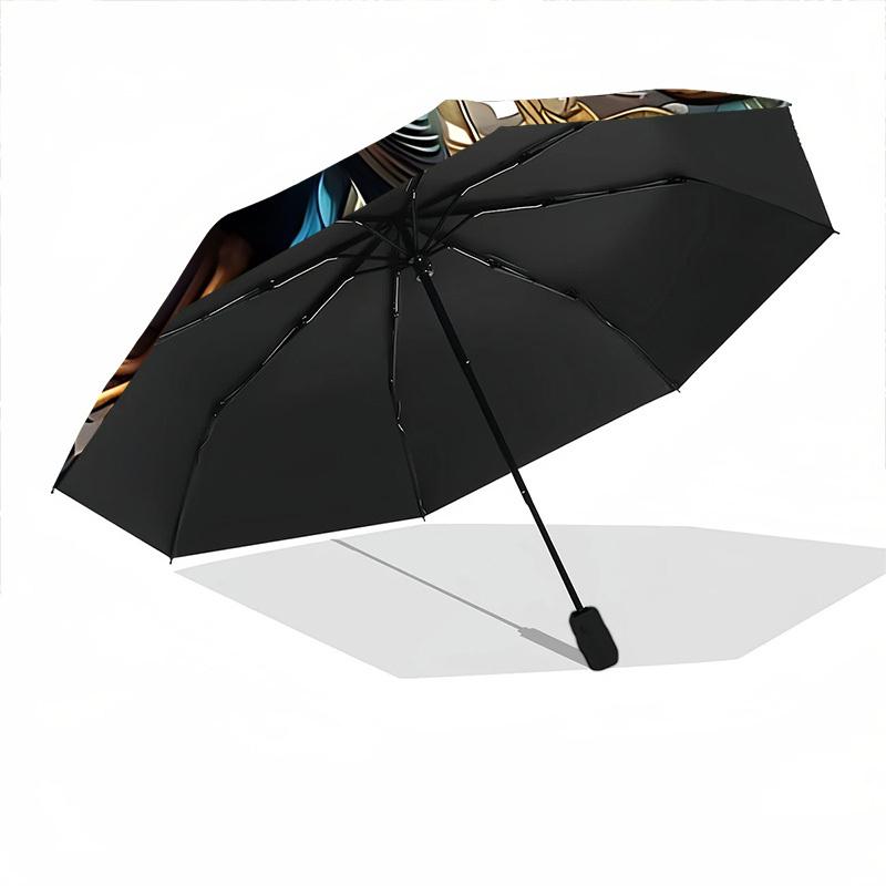 1pc Peacock Artwork Automatic Opening/Closing Umbrella with Operation & Windproof Canopy yy260311013