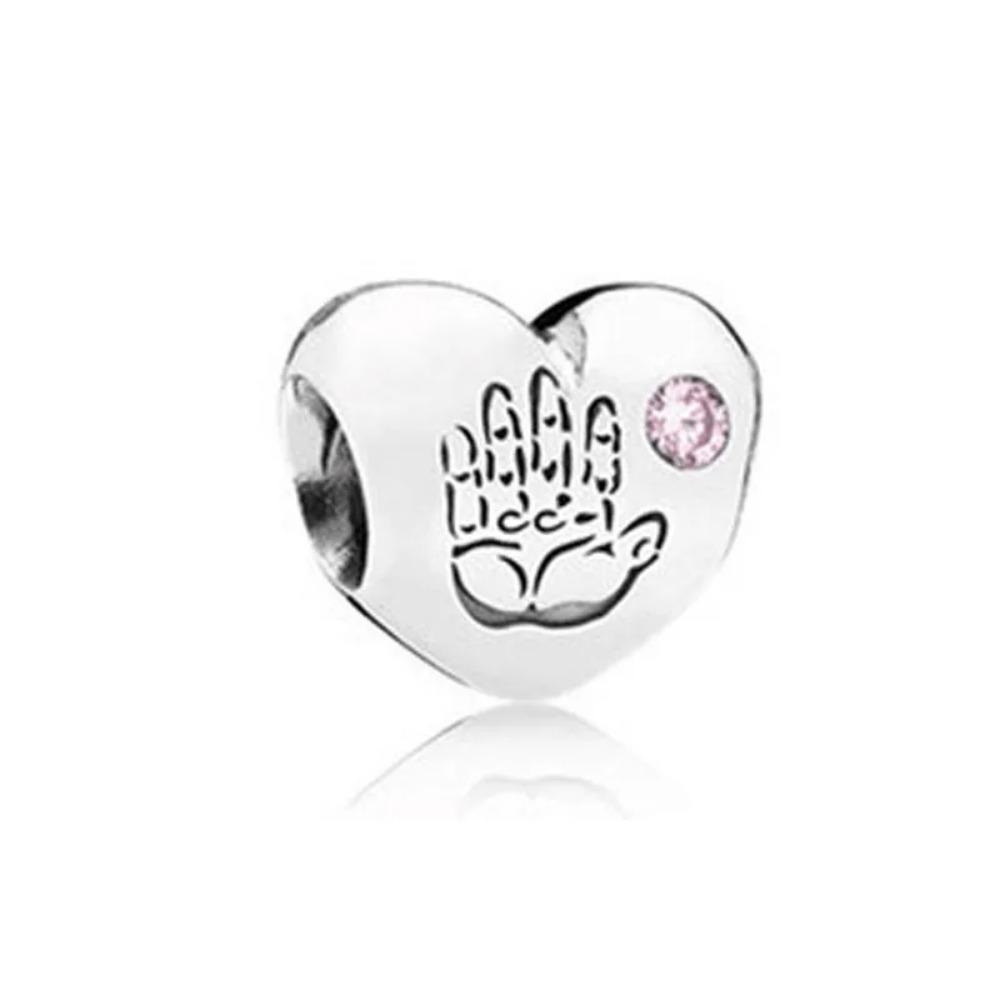 925 Silver Family Charm Fit Original Bracelet Jewelry Pendant Boy Girl Sparkling Mom Bead Sisters Dangle Plated