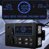 12V 100W Mini Power Box with LED Lights LCD Display Power Box USB-C & QC3.0 Ports Portable Control Hub for RVs SUVs Boats