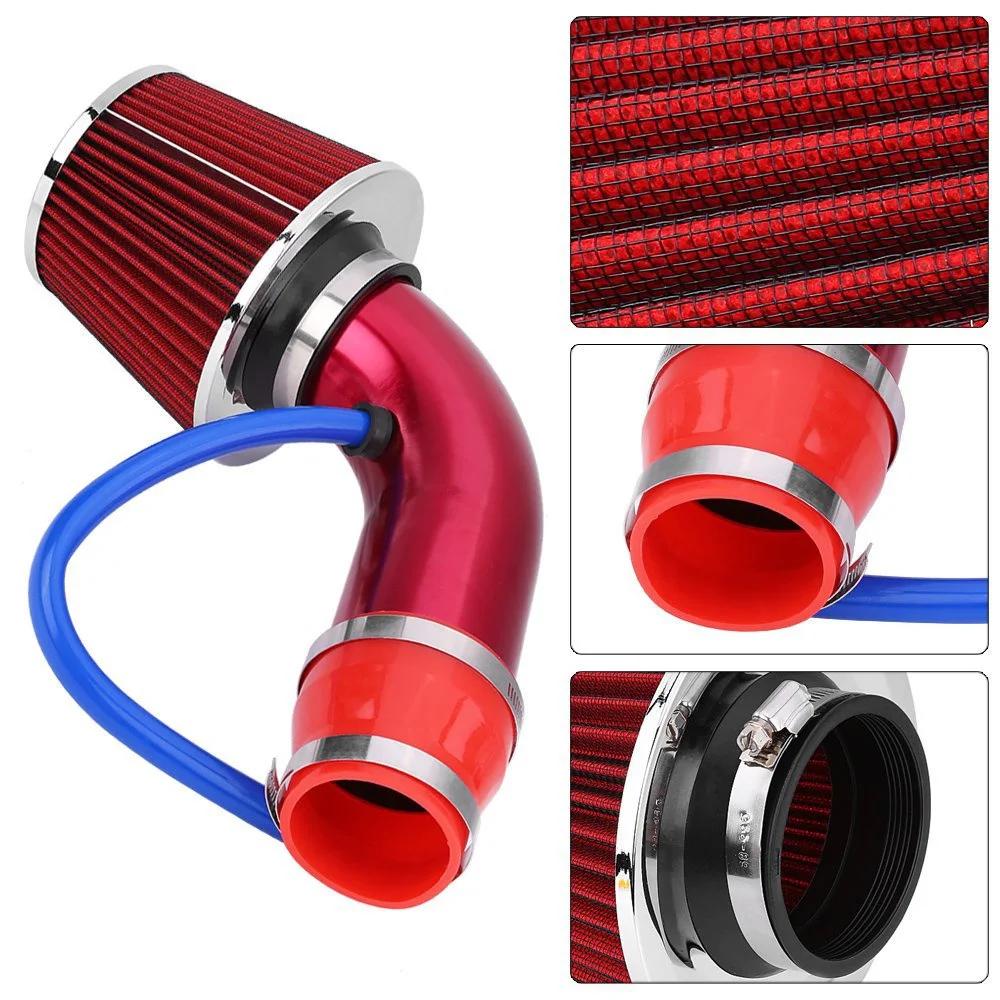 Universelles 76mm Auto Rennsport Turbo Induktionsrohr Schlauch Kit Mit Luftfilterkegel Einlass Kaltluftansaugsystem Aluminium Ansaugrohr
