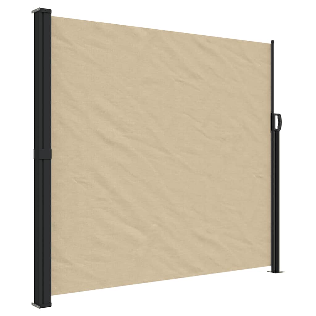 Retractable Side Awning Beige 180 x 300 cm