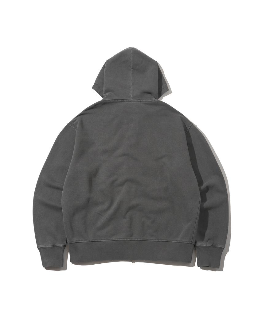 Discus Athletic Heavyweight Zip-Up Hoodie Washed Pigment Charcoal