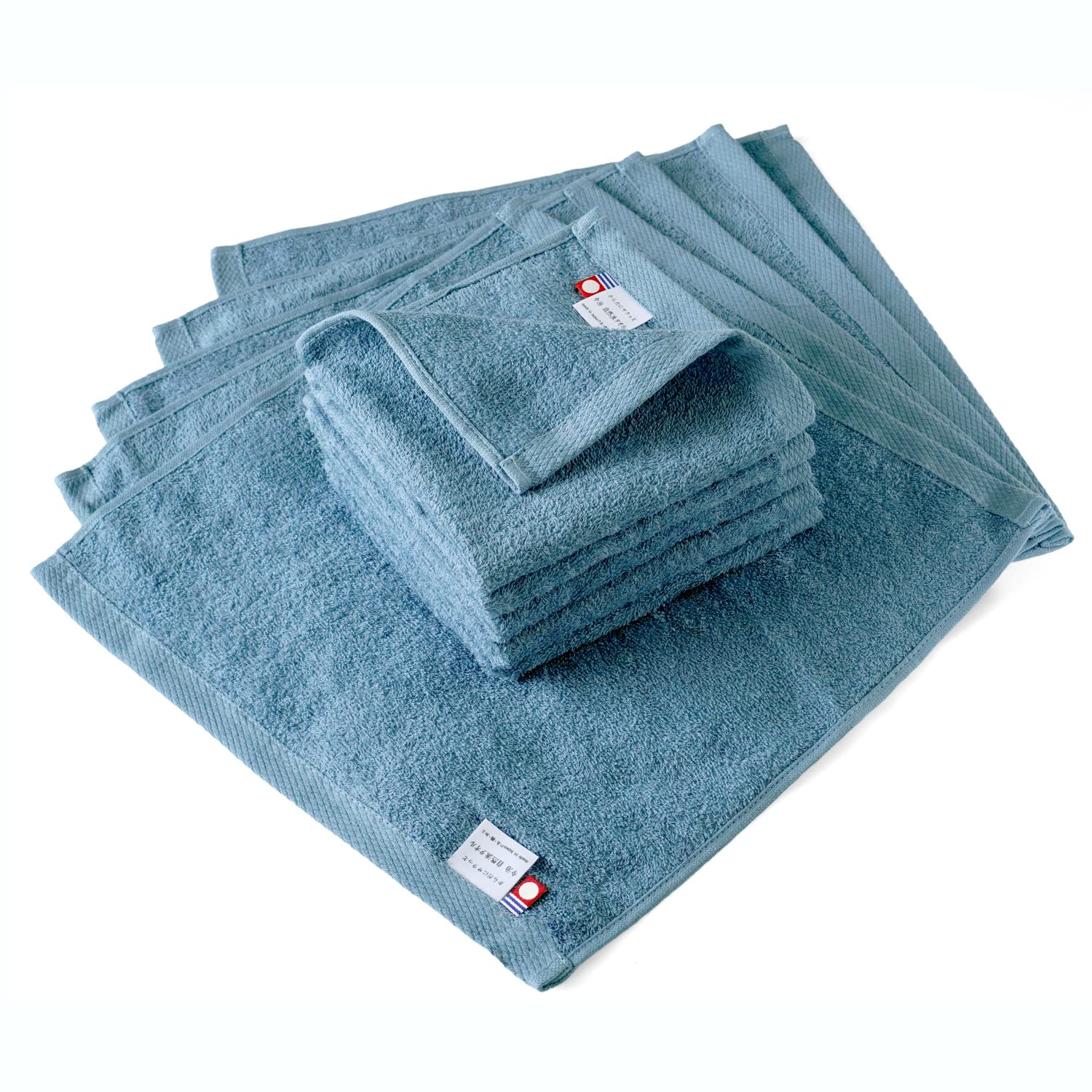 

Face Wash Hand Imabari Certified Natural Made in for Indoor Drying [oruta] Towels, Towels, 10-Piece Set, Japan, Thin, Absorbent, Quick-Drying, 100%