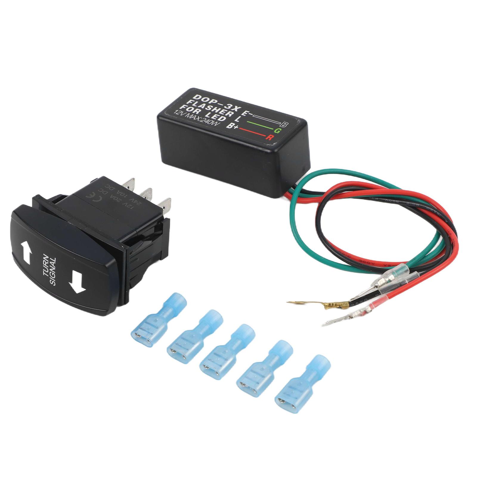 

For ATVs For Cars LED Flashers Kit ATV Turn Signal Kit Enhanced Visibility Indicators Five Connectors Included China Mainland