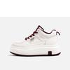 Platform white shoes women's 2025 new autumn and winter shoes women's versatile flat-soled lace-up velvet casual sports board shoes