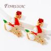 Christmas Gifts Happy New Year 2026 18K Gold Plated Brass Charms For Necklaces,Pendants For Jewelry Making,Women's Gift Xmas