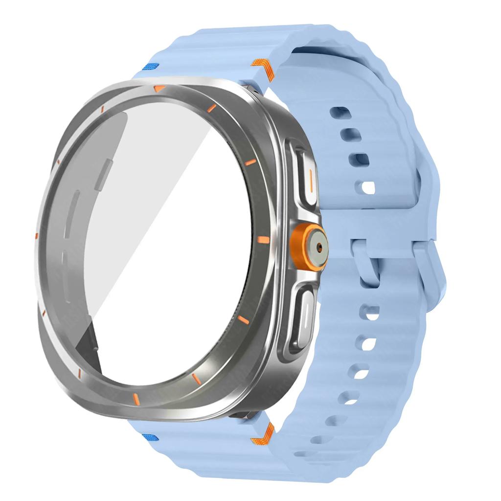Change To Ultra Case+Band for Samsung Galaxy Watch Ultra Upgrade To Galaxy Watch 7 6 40mm 44mm Tempered Glass Screen Protector