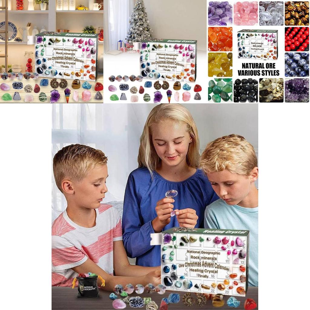 Unique 24 Compartment Mineral Green Gift Box Advent Calendar For Kids Festive Surprises