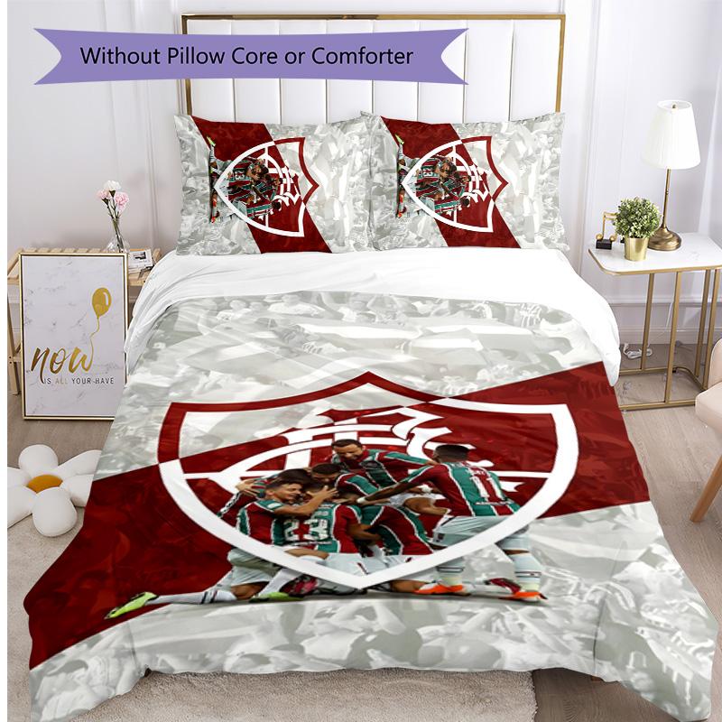 Fluminense FC Printed 3PCS Bedding Set Soft Breathable Duvet Cover Pillowcases Set Washable Bedroom Decor Home Gift