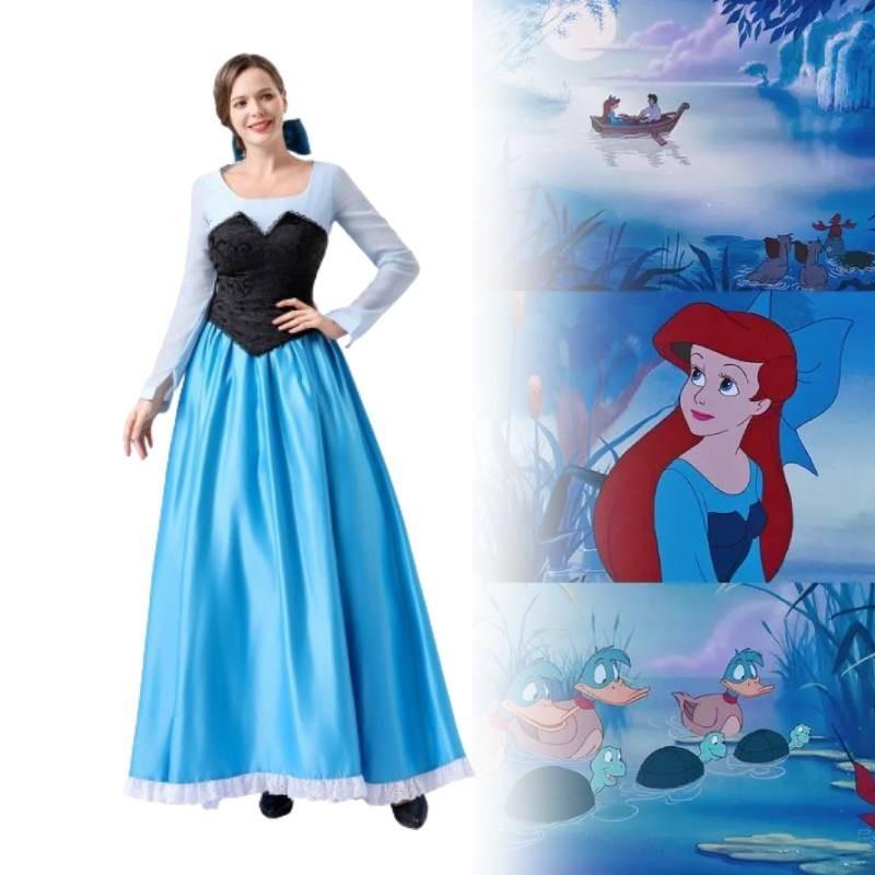 Elegant Polyester Ariel Mermaid Princess Dress For Women Perfect For Cosplay