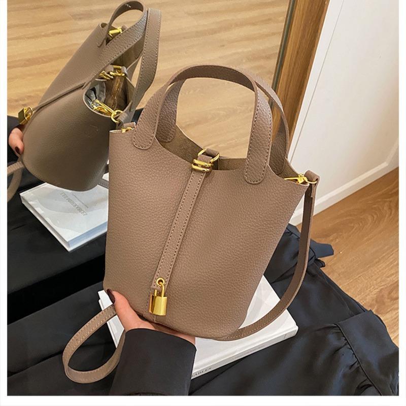 

Высококлассная модная сумка-тоут женская новая простая повседневная сумка-ведро трендовая сумка-мессенджер большой вместимости хаки