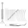 Taper Insertion Pin Tool Internal Thread Piercing For Tragus Lip Nose Piercing Stretching Tool Jeweler's Pick Up Tool