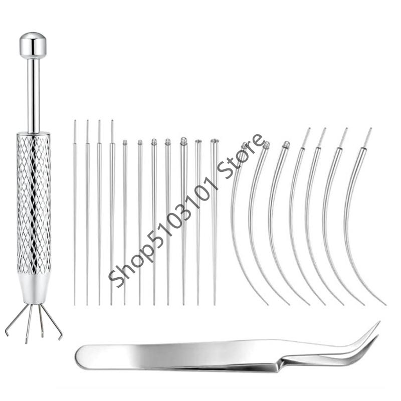Taper Insertion Pin Tool Internal Thread Piercing For Tragus Lip Nose Piercing Stretching Tool Jeweler's Pick Up Tool