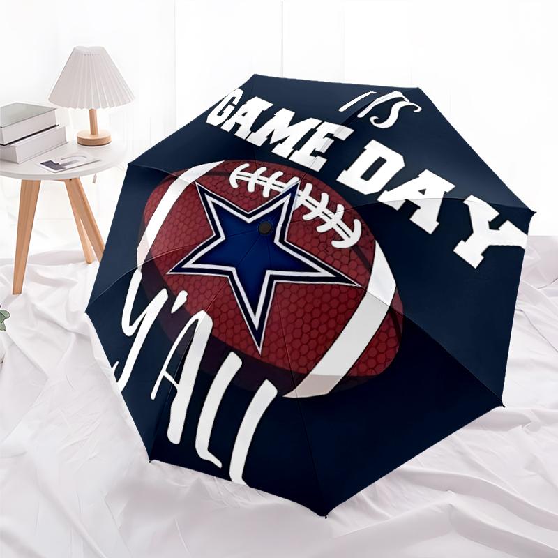 Printed Dallas Cowboys Folding Umbrella,Outdoor,Leisure,And Travel Umbrella,Durable Umbrella Fabric,Birthday And Holiday Gift