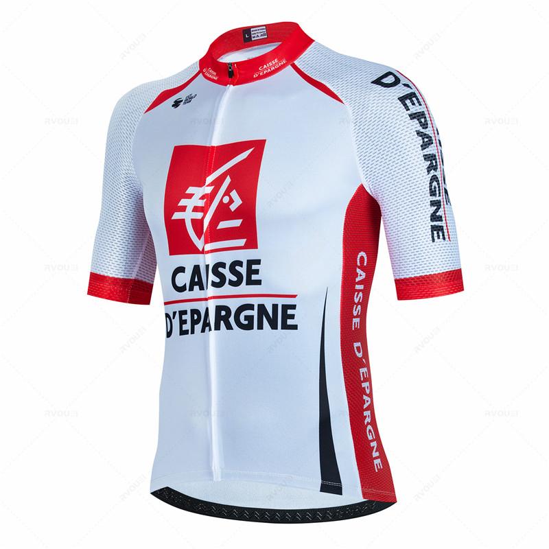 

Caisse D Épargne Cycling Jersey Set Summer Breathable Men Clothing MTB Bike Clothes Bicycle Uniform Maillot Ropa Ciclismo Hombre S