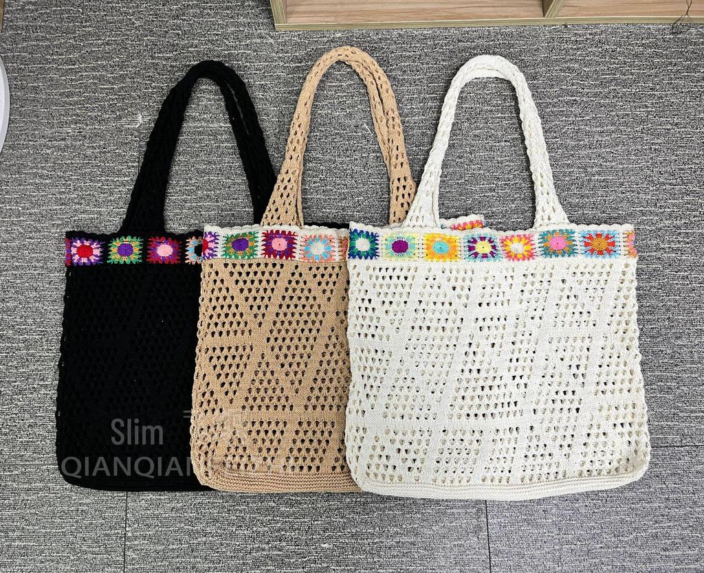 2025 Women's Summer Seaside Style Knitted Wool Bag