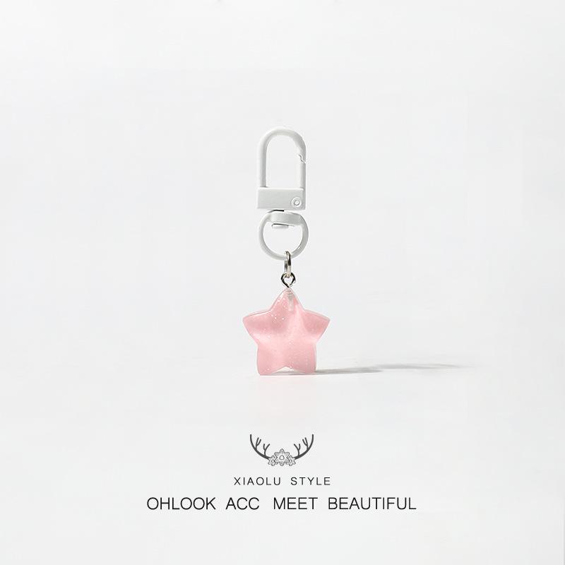 Charming Five-Pointed Star Keychain - Energetic Backpack Accessory