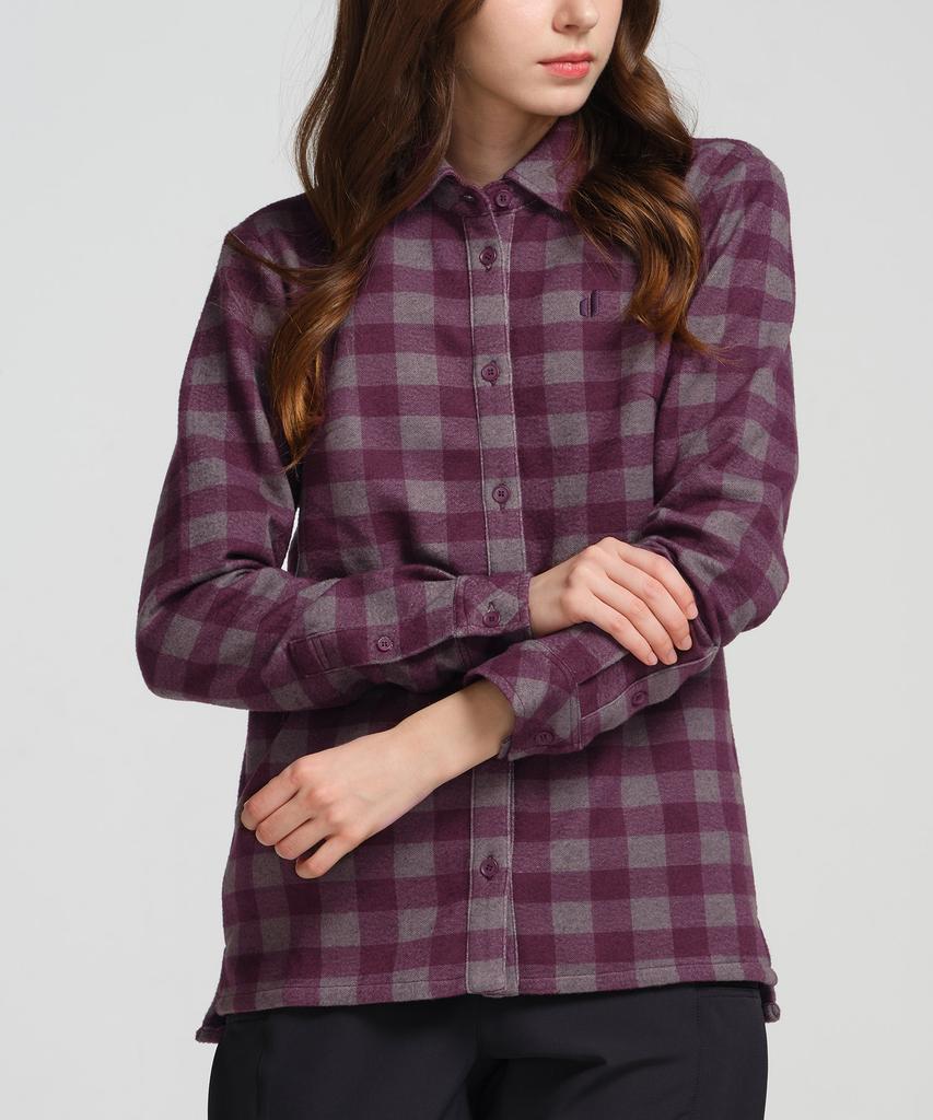 DEUTER Purple Brushed Check Shirt (Women'S)
