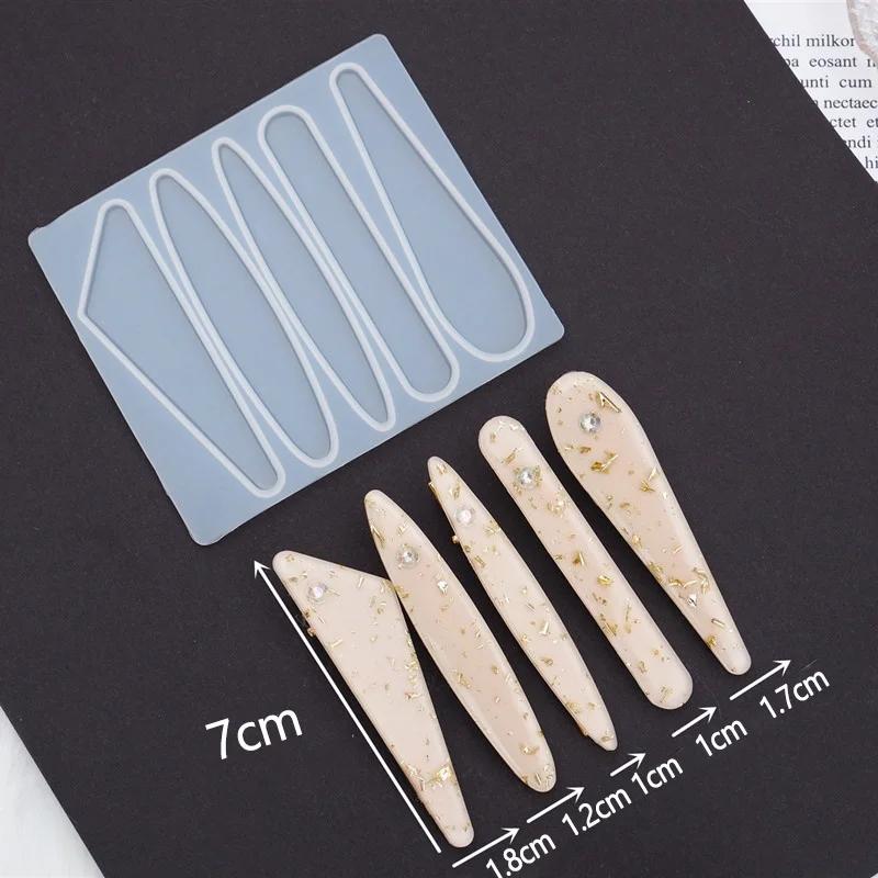 Handmade Hairclip DIY Craft Mould Jewelry Making Tool Silicone Molds Creative Mold+10pcs Hairclip