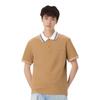 MLB Boston Red Sox Color Block Collegiate Striped Polo Shirt Unisex Polo Shirts Light-Camel 3APQB0243-43CAL