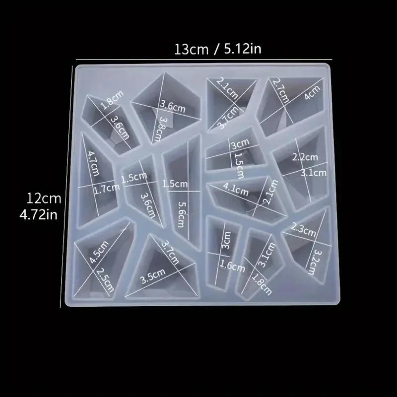 

1Pcs 3D Resin Rock Shape Pendants Silicone Mold Amber Sugar Faceted Pendants Silicone Mold for DIY Jewelry Pendants Candy Making