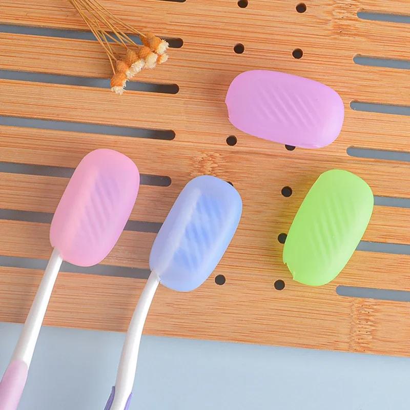 1pc Silicone Toothbrush Head Covers Portable Toothbrush Cover Case Travel Hiking Camping Toothbrush Box Brush Cap Case Support