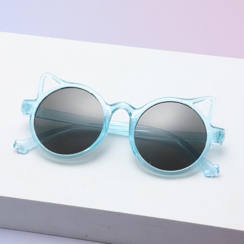 Fashion Cute Baby Sunscreen Sunshade Sunglasses Super Cute Cat Ear Modeling Cartoon Men'S And Women'S Children'S Sunglasses