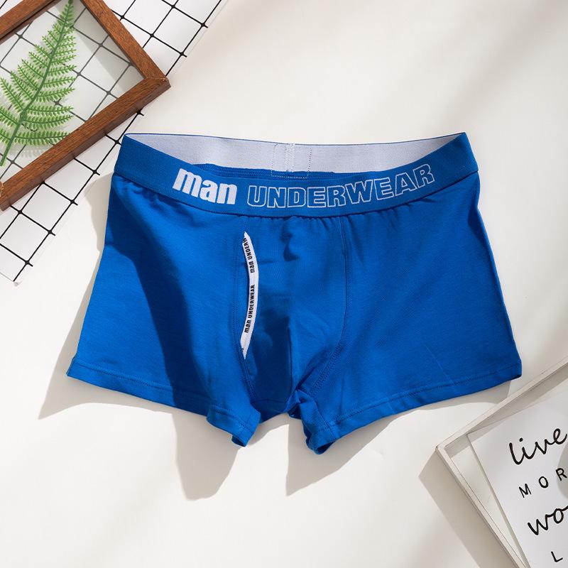 Men's Mid-Rise Pure Cotton Breathable Boxer Briefs - Youth Sports Trendy Style