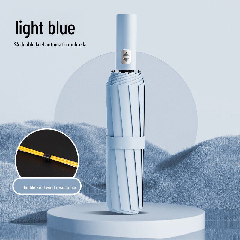 

Автоматический складной зонт для бизнеса с индивидуальным логотипом и 24 спицами из стекловолокна