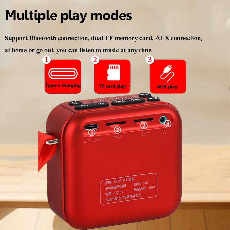 Mini Pocket Bluetooth Speaker Wireless Bluetooth Subwoofer Recorder Handsfree Call Music Player Support FM Radio Dual TF Card