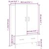 VidaXL Buffet haut chêne marron 69,5x31x115 cm bois d'ingénierie 828243